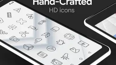 Lines Dark - Icon Pack скриншот 7