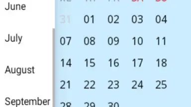 Simple Calendar скриншот 1