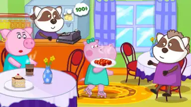 Kids Cafe with Hippo скриншот 3