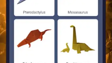 Origami dinosaurs paper shapes скриншот 10