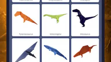 Origami dinosaurs paper shapes скриншот 3
