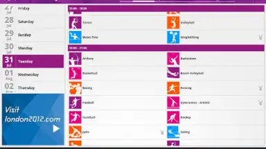 Aplic. resultados Londres 2012 скриншот 2