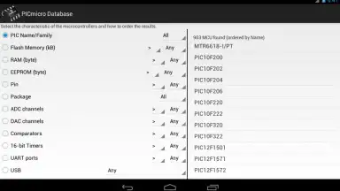 PICmicro Database скриншот 8