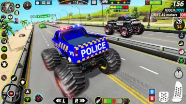 Police Monster Truck Car Games скриншот 4