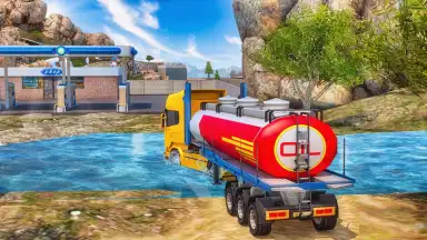 Oil Tanker Transport Offroad Truck Driver скриншот 1