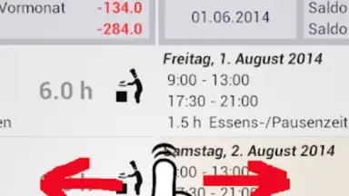 Arbeitszeiterfassung скриншот 7