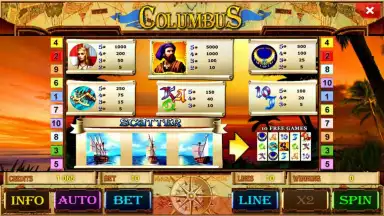 Columbus Deluxe slot скриншот 6