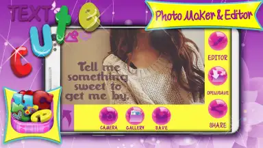Cute Text Photo Maker and Editor скриншот 4