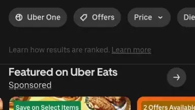 Uber Eats скриншот 5