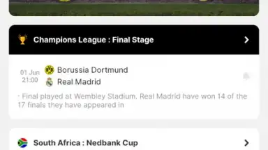 Betway Scores скриншот 8