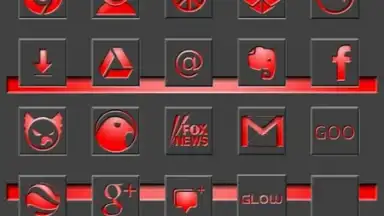 Free Red Glow Icons скриншот 1