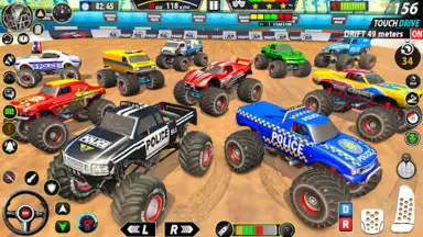 Police Monster Truck Car Games скриншот 1