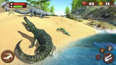 Wild Crocodile Family Sim Game скриншот 2