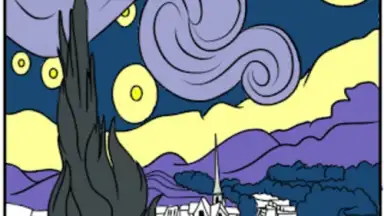 Vincent van Gogh Coloring Book скриншот 15