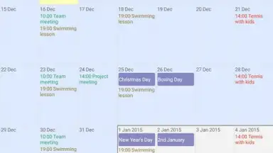 Touch Calendar Free скриншот 12