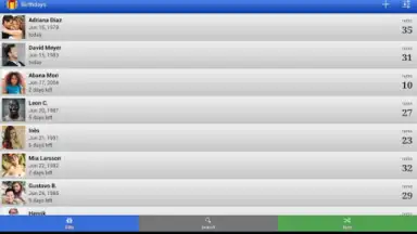 Дни рождения скриншот 3