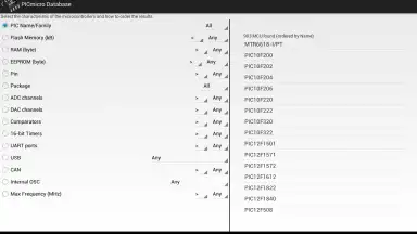PICmicro Database скриншот 11