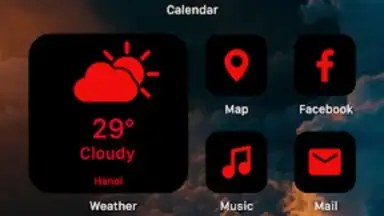Wow Red Black Theme, Icon Pack скриншот 8