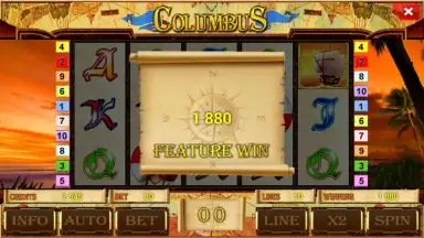 Columbus Deluxe slot скриншот 1