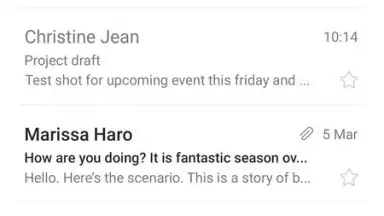 Samsung Email скриншот 2