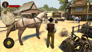 West Cowboy Games Horse Riding скриншот 1