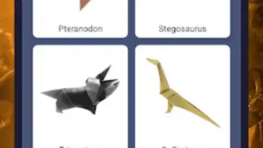 Origami dinosaurs paper shapes скриншот 9