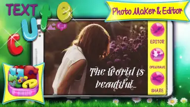 Cute Text Photo Maker and Editor скриншот 3