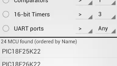 PICmicro Database скриншот 1