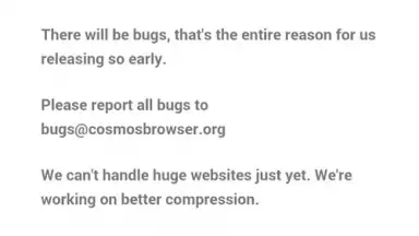 Cosmos Browser скриншот 1