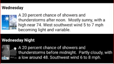 Bob's 7 Day Forecast скриншот 1