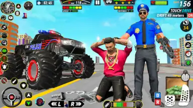 Police Monster Truck Car Games скриншот 6