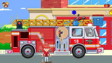 My Town : Firestation Free скриншот 2