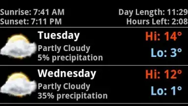 Rings Digital Weather Clock скриншот 2