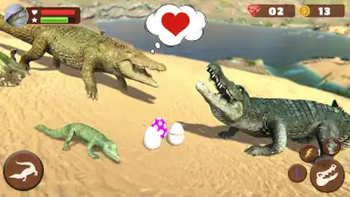 Wild Crocodile Family Sim Game скриншот 4