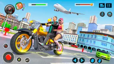 Flying Bike Taxi Rider скриншот 2