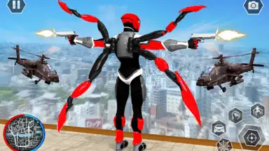 Black Spider Rope Superhero скриншот 11