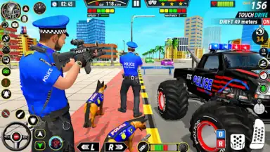 Police Monster Truck Car Games скриншот 8