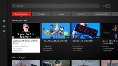 YouTube for Android TV скриншот 1