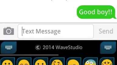 Emoji Keyboard+ Blue theme скриншот 1