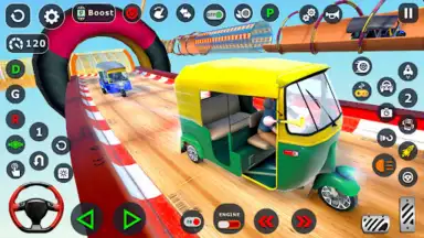 Tuk Tuk Taxi Driving Games 3D скриншот 1