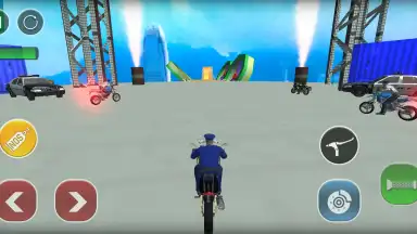 Police Bike Stunts Games скриншот 10