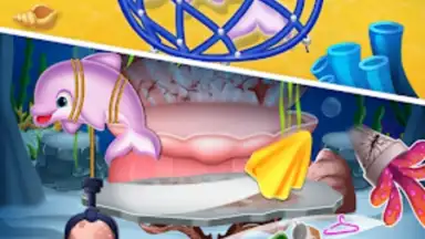 Newborn mermaid baby care game скриншот 4