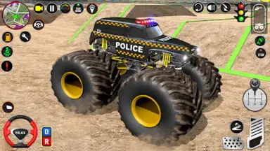 Police Monster Truck Car Games скриншот 5