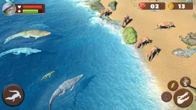 Wild Crocodile Family Sim Game скриншот 1
