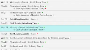 Catholic Calendar from Universalis скриншот 10