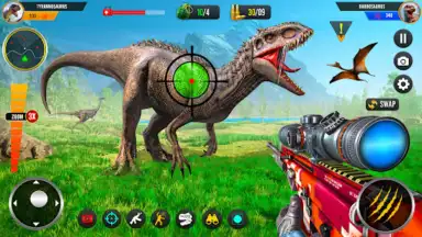 Wild Dino Hunting Jungle Games скриншот 1