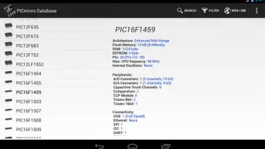 PICmicro Database скриншот 10