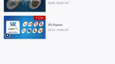 YuppTV LiveTV, Live Cricket скриншот 11