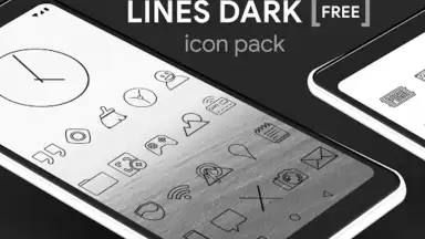 Lines Dark - Icon Pack скриншот 9