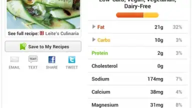 Recipes & Nutrition скриншот 3